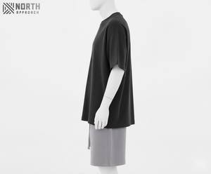 Camiseta de Hombre de la Mejor Calidad, Camiseta Lisa de Alta Calidad para Ropa Urbana, 280 g/m², Peso Pesado, Impresión de Logotipo, para Fabricación Personalizada OEM - Product Image 3