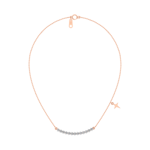 Collier en or jaune massif 14K avec pendentif en forme d'étoile diamant naturel or rose personnalisable OEM ODM pendentifs fins pour femmes - Product Image 1