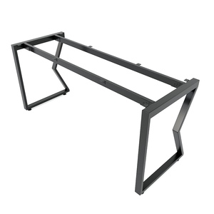 Escritorio de Oficina Moderno y Minimalista con Patas de Madera de Caucho Resistente y Hierro, 160x60cm - Product Image 4
