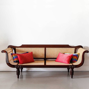 En bois New York Cane Chaise Rotin Osier Salon Patio Canne Chaise En Plein Air Jardin Meubles En Osier Rotin Canapés Rotin Canapé - Product Image 6