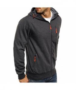 Sweat à capuche à fermeture éclair 100% coton avec capuche à cordon de serrage réglable pour un logo personnalisé de style futuriste - Product Image 6