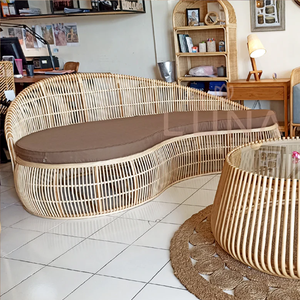 ชุดโซฟาหวาย7ที่นั่งพร้อมโต๊ะและอุจจาระ2ตัวชุดเฟอร์นิเจอร์จากไม้ไผ่โดยผู้ผลิตอินเดีย - Product Image 4