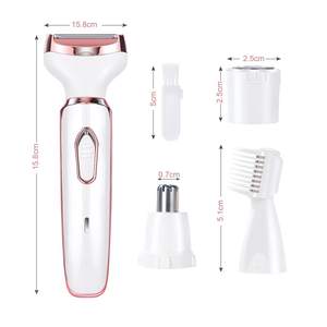 Afeitadora Eléctrica 4 en 1 para Mujer, Afeitadora Íntima Indolora con Doble Cuchilla, Recortadora Rotatoria Impermeable IPX7 con Carga USB - Product Image 2
