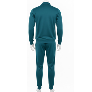 Ensemble de jogging pour homme bleu sarcelle à prix d'usine – Veste zippée et pantalon tendance pour l'hiver – Survêtement urbain et durable - Product Image 2