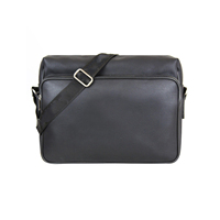 KENZ Vintage Premium Sacoche pour Ordinateur Portable et Tablette en Cuir Véritable Fait Main avec Bouton et Chaînes 13 pour Hommes