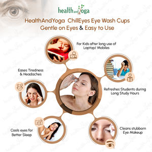 HealthAndYoga ChillEyes Copa de lavado de Ojos de vidrio transparente Seguro Ecológico Cómodo Herramienta de enjuague de ojos de una sola pieza - Product Image 6