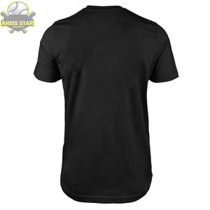 เสื้อยืดผู้ชายสีดำโอเวอร์ไซส์ผ้าฝ้ายผ้าฝ้ายฟอกสีกรดเสื้อยืดบ็อกซี่กราฟิกแบบกำหนดเอง - Product Image 6