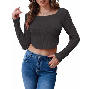 Top corto con estampado floral personalizado para mujer, camisetas transpirables de moda de verano, respetuosas con el medio ambiente - Product Image 6