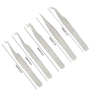 Pince à cils volume 90 degrés à pointe lisse pour extensions de cils – Outil professionnel pour pose de cils - Product Image 3