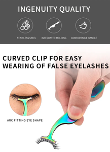 Pinzas de extensión de pestañas de oro rosa con logotipo personalizado de alta calidad, aplicador de pestañas de acero inoxidable con punta inclinada para cejas - Product Image 4