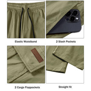 Usine OEM/ODM, vente en gros, nouveau design, pantalon cargo pour homme de haute qualité, imperméable, élastique, pour l'extérieur, avec plusieurs poches, en coton - Product Image 4