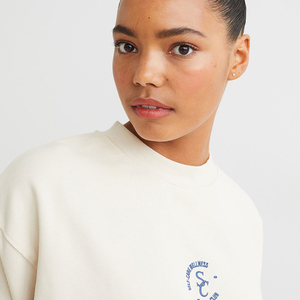 <b>Women</b> Custom Logo Embroidery <b>Women's</b> <b>Sweatshirts</b> Oversized Shoulder Casual <b>Women</b> <b>Long</b> <b>Sweatshirt</b> - Product Image 6