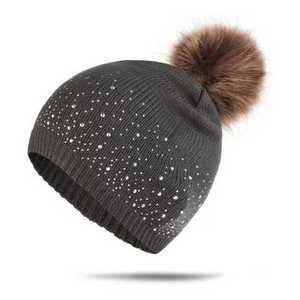 slouchy custom sublimation Printed Log Street wear kit Beanie Cap winter Warm fabric <b>Pompom</b> Knitted beanie <b>hat</b> caps - Product Image 3