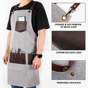 Delantales de barbero cómodos superventas a la venta delantales de barbero duraderos hechos de algodón de diseño personalizado - Product Image 2