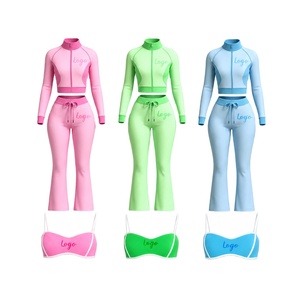 Custom logo Women 3 Piece Set Lounge Wear Women Set <b>Workout</b> Fitness Three Pieces Leggings Outfits Yoga <b>Jacket</b> Hoodie 2026 - Product Image 2