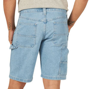 Pantalones cortos de mezclilla holgados de cintura alta para hombres Pantalones cortos de mezclilla de carga de algodón transpirable de 5 pulgadas Estilo de verano Hip Hop - Product Image 3