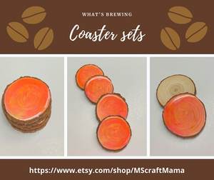 Ensemble de sous-verres colorés en résine époxy et en pierre faits à la main, tampons de boisson artistiques modernes pour café et tables à manger - Product Image 6