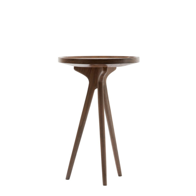Creative Solid Walnut Wood Side Table Modern Designer Table Unique Tripod Base Living Room Sofa End Table High Quality Furniture