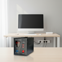 Régulateur de tension automatique KEBO RT 2000VA, monophasé, type relais, stabilisateur pour appareils électroménagers, matériau PC pour usage domestique