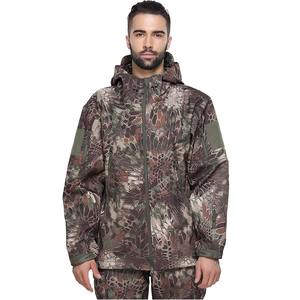 Veste de chasse en softshell camouflage pour homme, imperméable, coupe-vent, polaire, tactique, fermeture éclair, randonnée en plein air, pêche, à capuche - Product Image 3
