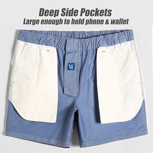 Pantalones Cortos Deportivos Casuales de Algodón para Hombre, Estilo Nuevo, Diseño Sólido, para Correr, Gimnasio, con Cordón, Pantalones Cortos Lisos al por Mayor - Product Image 5