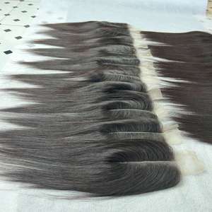 Cabello Humano Virgen 100% Sin Procesar de la Más Alta Calidad, Cierre Frontal con Encaje Transparente HD, Precio al por Mayor - Product Image 4