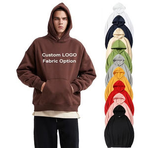 Sudadera con Capucha para Hombre, Estilo Urbano, Sin Cordones, Felpa de Algodón Gruesa, Oversize, con Estampado 3D Puff Personalizado - Product Image 3
