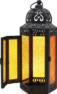 Best Sale Colorful Glass Metal Moroccan Hanging Lantern <b>Candle</b> Holder For <b>Wedding</b> Home Garden Yard Decoration Indoor Outdoor - Product Image 3