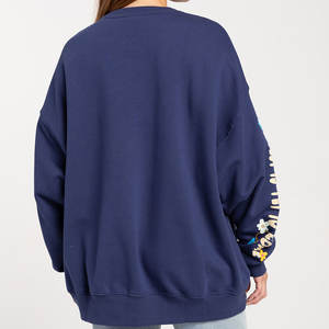 Venta caliente Streetwear Workout Women Pullover Hoodies Custom Logo Sudadera Oversize Mujer Crewneck Hoodie para niñas - Product Image 3