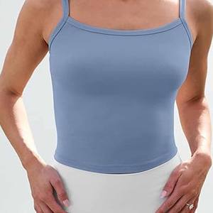 Canal expédition rapide été 2025 décontracté solide sans manches réservoirs pour femmes nouveauté col rond basique fait par robe sport - Product Image 4