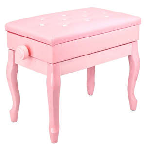 5 Core Piano Bench 3 Padded <b>Cushioned</b> Stool Wooden Heavy Duty Adjustable Musician Chair w <b>Storage</b> - Product Image 1