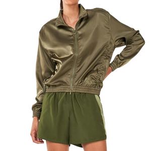 Chaqueta nueva 2025, chaqueta Bomber de satén con cremallera frontal, el mejor diseño personalizado, gran oferta, chaquetas de satén para mujer de alta calidad con logotipo personalizado - Product Image 4