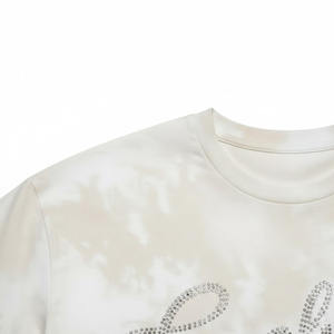 Nouveau Crop Top Sexy pour Femmes, Taille XS, Imprimé Strass, T-shirts pour l'Été, Crop Top à la Mode Personnalisable - Product Image 3