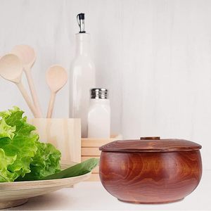 ชามซุปทำจากไม้แบบใช้แล้วทิ้งเป็นมิตรกับสิ่งแวดล้อมพร้อมฝาปิดชามซุปมิโซะสไตล์ญี่ปุ่นทำด้วยมือ - Product Image 5