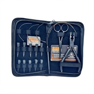 Kit de pinces à cheveux professionnelles multifonctionnelles en micro/nano noir mat avec logo personnalisé, pour l'ajustement et le retrait, en acier inoxydable - Product Image 3