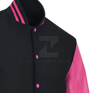 Veste Letterman à manches en cuir pour homme Vêtements d'extérieur d'hiver personnalisés en toile et laine mélangée avec logo à l'avant - Product Image 5