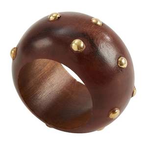 แหวนรองผ้าเช็ดปากไม้ ARTWORK MAESTRO ประดับจุดทองเหลือง งานศิลปะสุดพิเศษสำหรับงานอีเว้นท์ - Product Image 1