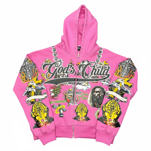 Sweat à capuche surdimensionné de luxe personnalisé, imprimé sur toute la surface, 500 g/m², 100 % coton molletonné, confortable et à séchage rapide - Product Image 3