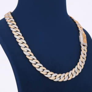 Custom High Quality 925 Silver 15mm Miami <b>Cuban</b> Link <b>Chain</b> Luxury VVS Lab Grown Diamond Hip Hop Iced Out <b>Necklace</b> for Men - Product Image 2