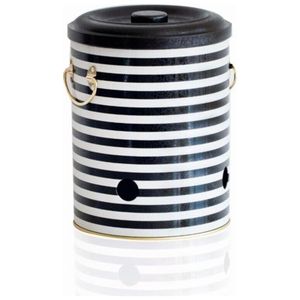 Contenedor de almacenamiento de patatas y cebollas de 175x225mm, capacidad de 5L con patrón de línea en blanco y negro, contenedor y almacenamiento de alimentos - Product Image 2