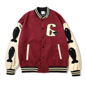 แจ็กเก็ตเลตเตอร์แมนแจ็กเก็ตขนสัตว์และผ้ากำมะหยี่ทำจาก2025ผู้ผลิตและผู้จำหน่าย - Product Image 2