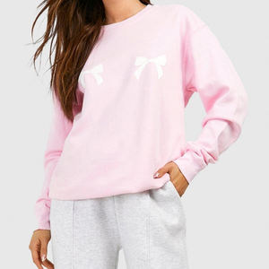 Sudaderas con estampado de manga larga para mujer, sudaderas con estampado de gran tamaño para mujer, sudaderas con estampado de algodón y poliéster para mujer - Product Image 3
