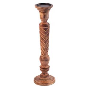 Portavelas de madera de mango respetuoso con la naturaleza, lo mejor para la decoración de bodas con tamaños de 12, 7X12, 7X45, 72 centímetros - Product Image 1