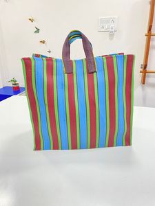 Bolsas de compras tejidas ecológicas a rayas de PP, telar manual de plástico de polipropileno reciclado sostenible hecho en La India, reciclado a granel - Product Image 2