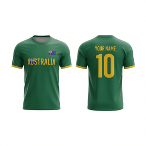 Set di Maglie da Calcio Ispirate all'Australia con Nome e Numero Personalizzati, Maglie per Tifosi per il Giorno della Partita, Accessori Personalizzabili - Product Image 2