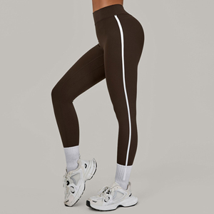 <b>Leggings</b> Women's High-Waisted Quick-Dry Breathable Yoga Pants Running Gym Elastic Color Block Tummy Control <b>Leggings</b> - Product Image 3