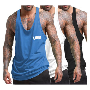 Vente en gros Débardeurs de course en coton personnalisés pour hommes Musculation Musculation Fitness Stringer Tops - Product Image 5