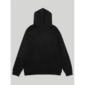 Sweat à capuche noir imprimé personnalisé unisexe thermique avec fermeture éclair complète et design graphique Streetwear Fashion XS Size - Product Image 2