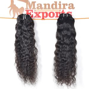 Extensiones de Cabello Humano Natural Virgen Negro Ondulado de Doble Trama, Tejido a Máquina, Estilo Templo Vietnamita, 100% Precio Mayorista - Product Image 2