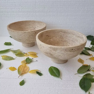 Bol en marbre artisanal élégant pour la décoration de table, ajoutant un charme naturel à chaque repas - Product Image 1